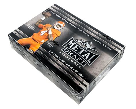 Leaf Metal Draft Football Hobby Box Da Card World