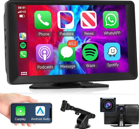 Podofo Wireless Carplay Android Auto Autoradio Portatile Con Schermo