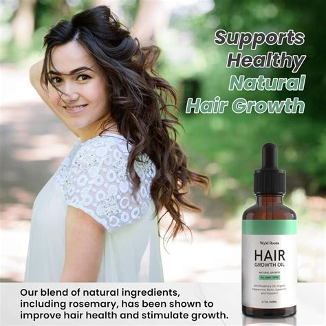 Natural Hair Growth Oil With Rosemary Oil Biotin And Castor Nourishing Ebay