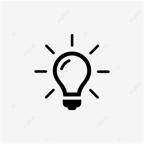 Light Bulb Line Vector Art Png Light Bulb Line Icon Vector Vector