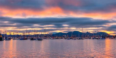 Vancouver Harbour With A Glorious Sunset Professional Stable