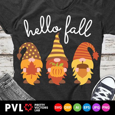 Fall Gnomes Svg Hello Fall Svg Autumn Gnomes Svg Etsy