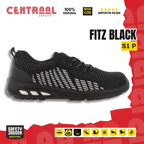 Jual Sepatu Safety Jogger Fitz Black Navy Grey Shopee Indonesia