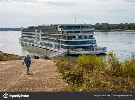 Memphis October 2023 Viking Mississippi Cruise Boat Docked Slipway Low ...