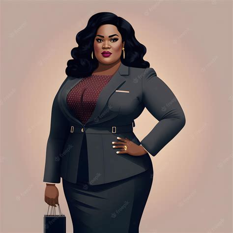 Premium Photo Illustration Of Plus Size Lady Beautiful Female African