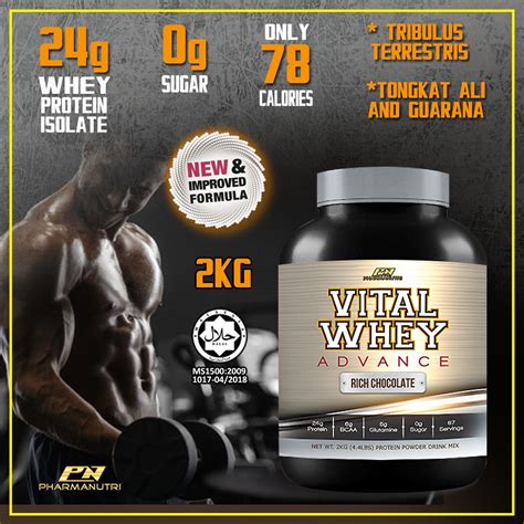 Promo Vital Whey Advance Halal Kg G Protein Isolate Tribulus