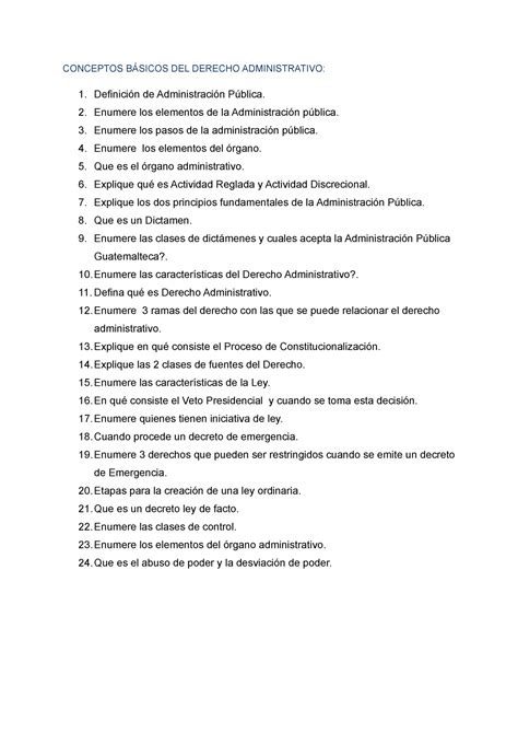 Conceptos B Sicos Del Derecho Administrativo Conceptos B Sicos Del