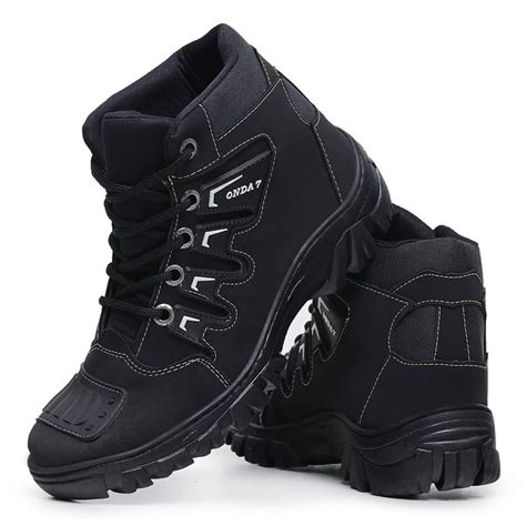 Bota Coturno Masculino Bombeiro Vigilante Exército Militar Tático