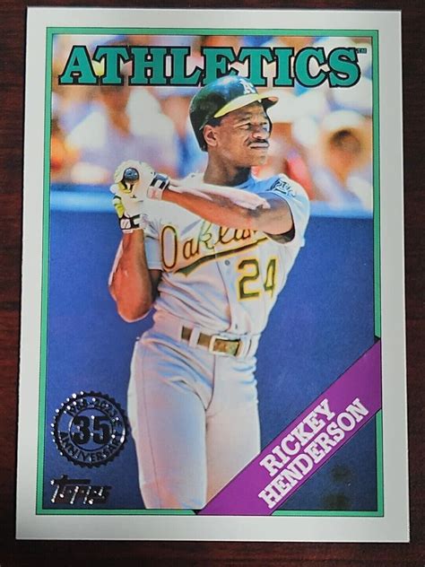 Rickey Henderson 1988 Topps Baseball 2023 Topps Series 1 T88 60