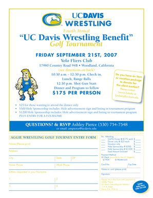 Fillable Online Athletics Ucdavis Uc Davis Wrestling Benefit Uc Davis