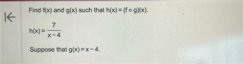 Solved Find Fx ﻿and Gx ﻿such That