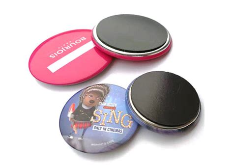 Dia 3cm Tinplate Fridge Magnet Round Shaped Souvenir Refrigerator Magnet