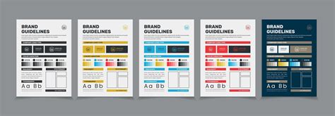 A Brand Guidelines Poster Layout Set Simple Style And Modern Brand