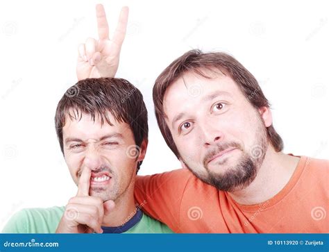 Two Funny Men Stock Photo Image Of Joke Face Person 10113920