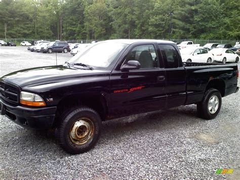 1999 Black Dodge Dakota Sport Extended Cab 4x4 50466367 Photo 11