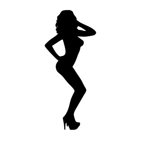 7 5 17 5cm Personalized Custom Car Sticker Sexy Lady Reflective Waterproof Vinyl Decals Black