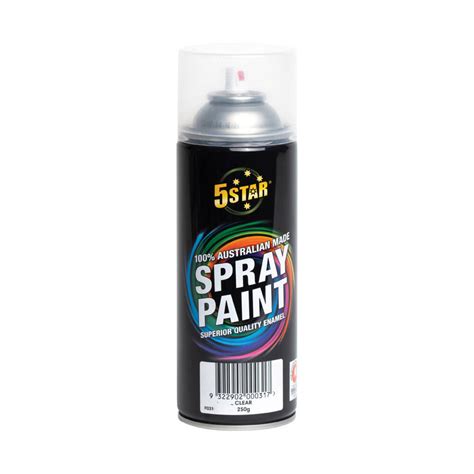 5 Star Enamel Spray Paint Clear 250g Supercheap Auto