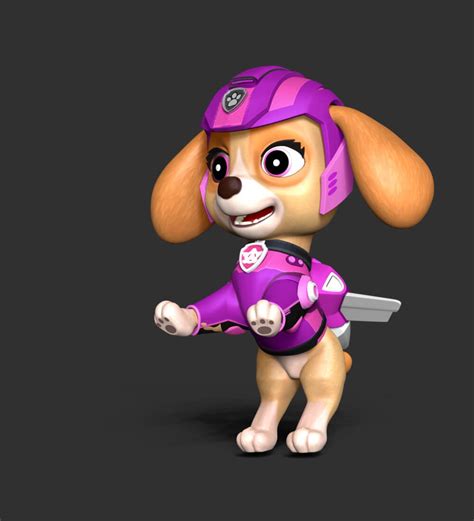 Skye Helicopter Paw Patrol 3D Model By Bon Bon Art