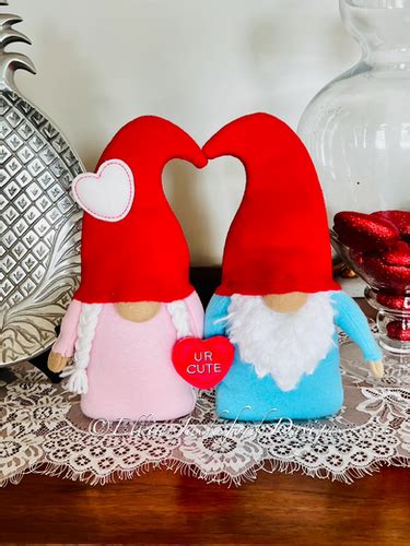 Valentine Gnome Couple Embroidery Design Set Ellia Jacksford