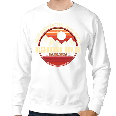 Vintage Alexandria Bay New York Total Solar Eclipse 2024 Sweatshirts