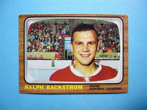 1966 67 TOPPS NHL HOCKEY CARD 75 RALPH BACKSTROM EX NM SHARP 66 67