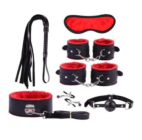 Sm Collar Handcuff Blindfold Whip Restraint Toy Set Bondage Kit China