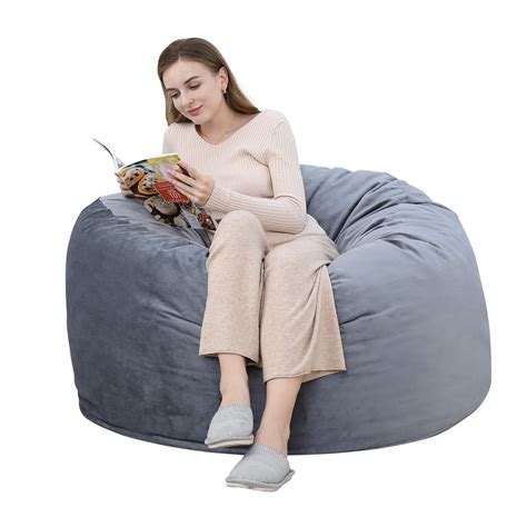 Eastvita Giant Bean Bag Chair Memory Foam Bean Bag Chair Lazy Persons Sofa With Plush Velvet