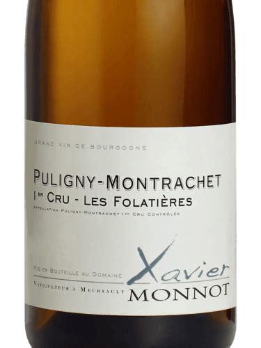 2016 Xavier Monnot Puligny Montrachet 1er Cru Les Folatières Vivino