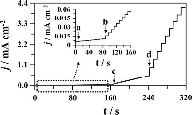 Typical Current Density Time Responses Of Aunp Mwcnt Gce To The