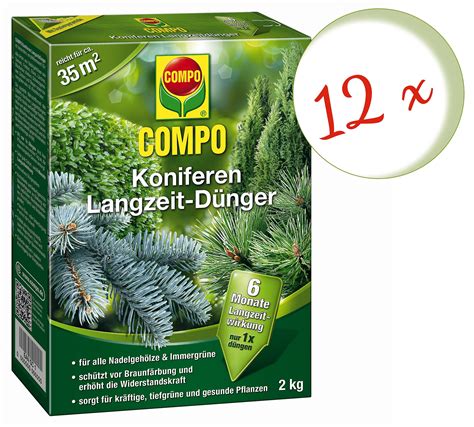 12 x COMPO Koniferen Langzeit Dünger 2 kg Fruugo DE