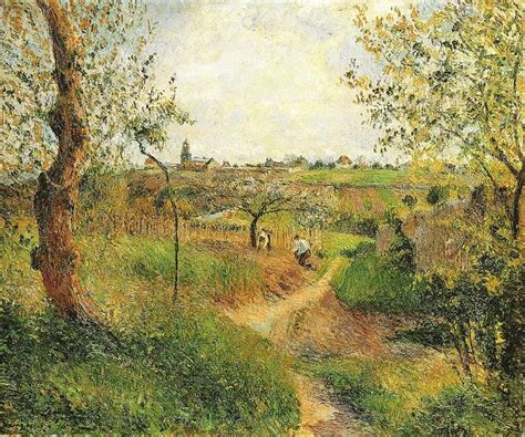 Le Chemin des Mathurins montant à travers champs Pontoise C Pissarro