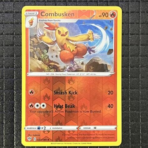 Combusken 23 189 Darkness Ablaze Pokemon Reverse Holo Uncommon Card EBay