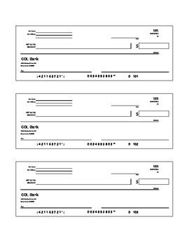 Blank Checks For Teaching