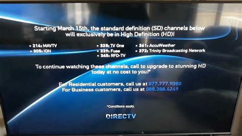 Directv Equipment Upgrade Screen January Youtube