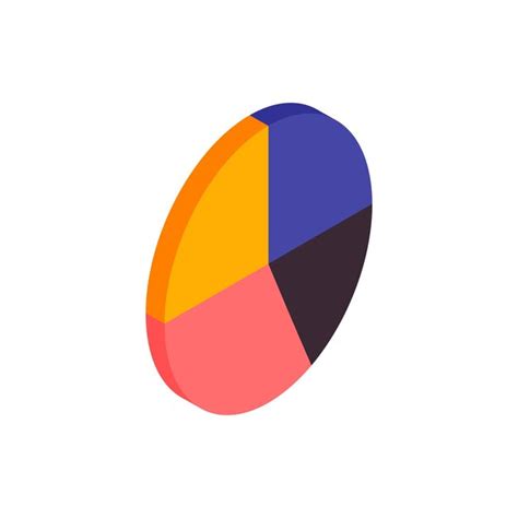 Premium Vector Vector Isometric Pie Graph Vector Illustration