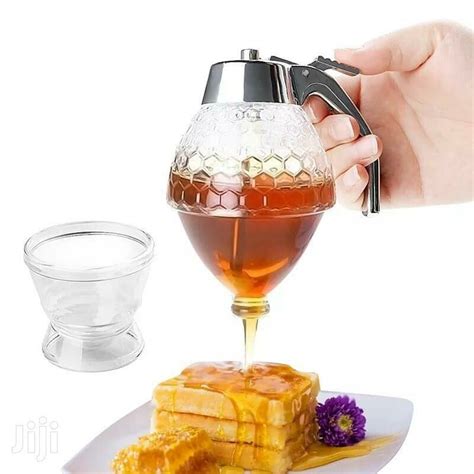 Honey Dispenser No Drip Glass With Stainless Steel Top A Sweet