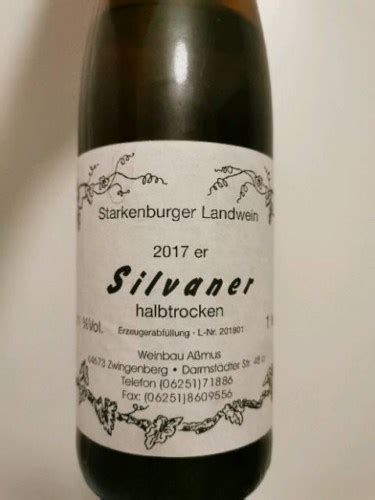 Assmus Silvaner Halbtrocken Vivino Us