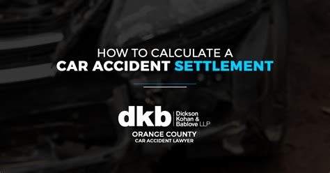 How To Calculate A Car Accident Settlement Kohan And Bablove Injury