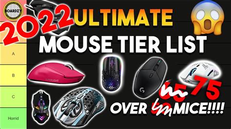 2022 Ultimate Gaming Mouse Tier List 80 Mice Ranked Youtube