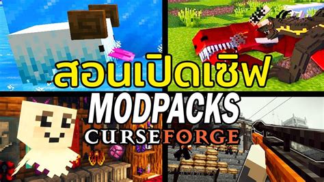 สอนเปิดเซิฟ Modpacks Minecraft Curseforge ง่ายมาก Youtube