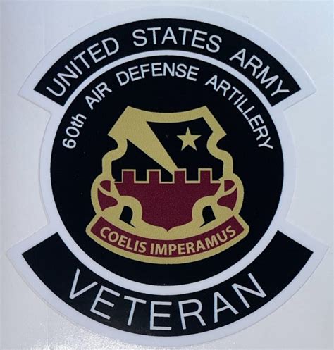 Us Army Th Air Defense Artillery Veteran Sticker Decal Patch Co