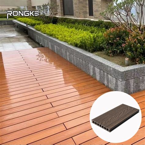 Latest Products Waterproofing Wood Grain Round 3D Hole WPC Decking