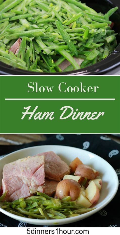 Slow Cooker Ham Dinner - 5 Dinners In 1 Hour