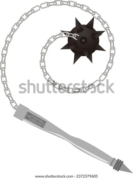 Illustration Weapon Spiked Iron Ball Stock Vector Royalty Free