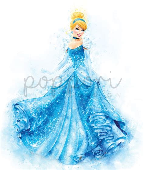 Disney Princesses Watercolor Printable Wall Art High Etsy