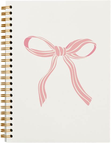 Amazon OXW Coquette Pink Bow Notebook Journal Preppy Aesthetic