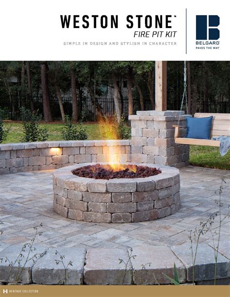 Weston Stone Fire Pit Mid Atlantic Cut Sheet Belgard