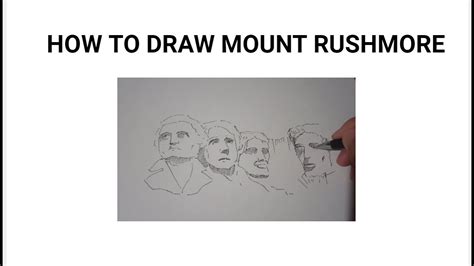 How To Draw Mount Rushmore Youtube