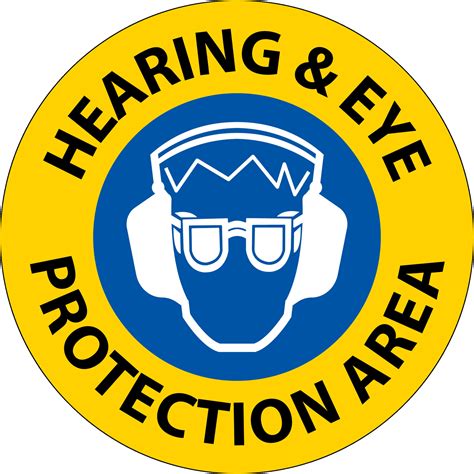 Hearing And Eye Protection Sign On White Background 24799526 Vector Art