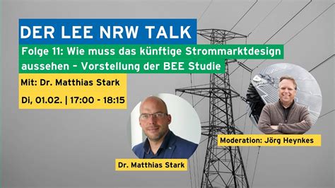 Lee Nrw Talk Mit Dr Matthias Stark Youtube